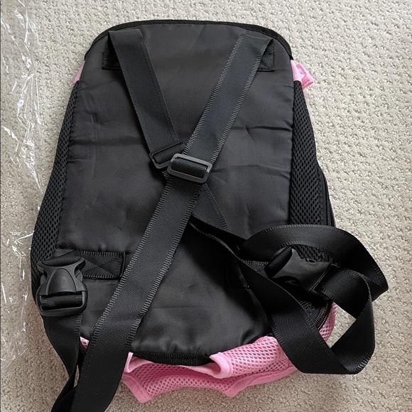 Pink and Black Pet Carrier Backpack - Picture 4 of 7